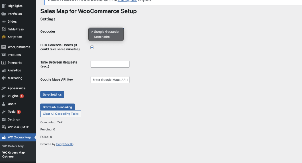 woocommerce orders map plugin