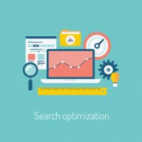 Search optimization illustration concept