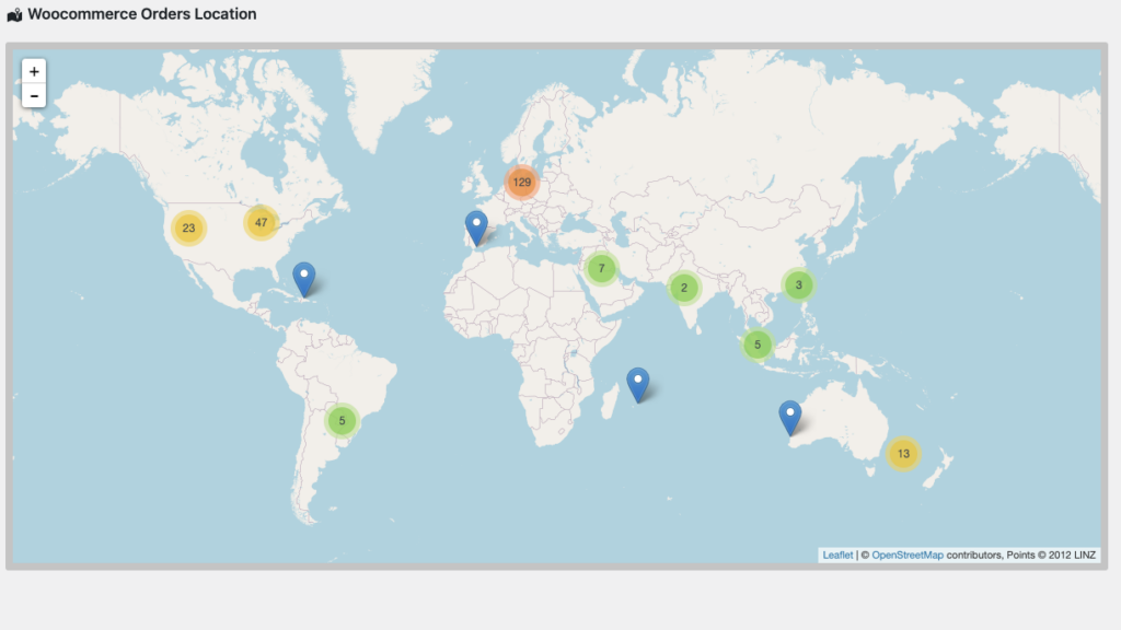 woocommerce order maps